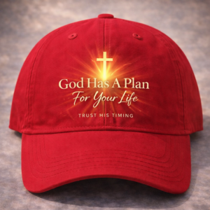 God has a plan for your life Black ball cap